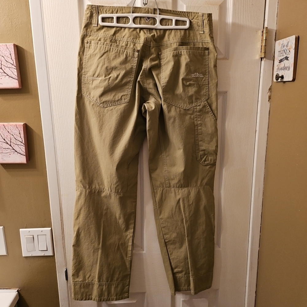 Kuhl Pants Mens 32x30 Brown Slax Tech Hiking Lightweight Outdoor Cotton Nylon
